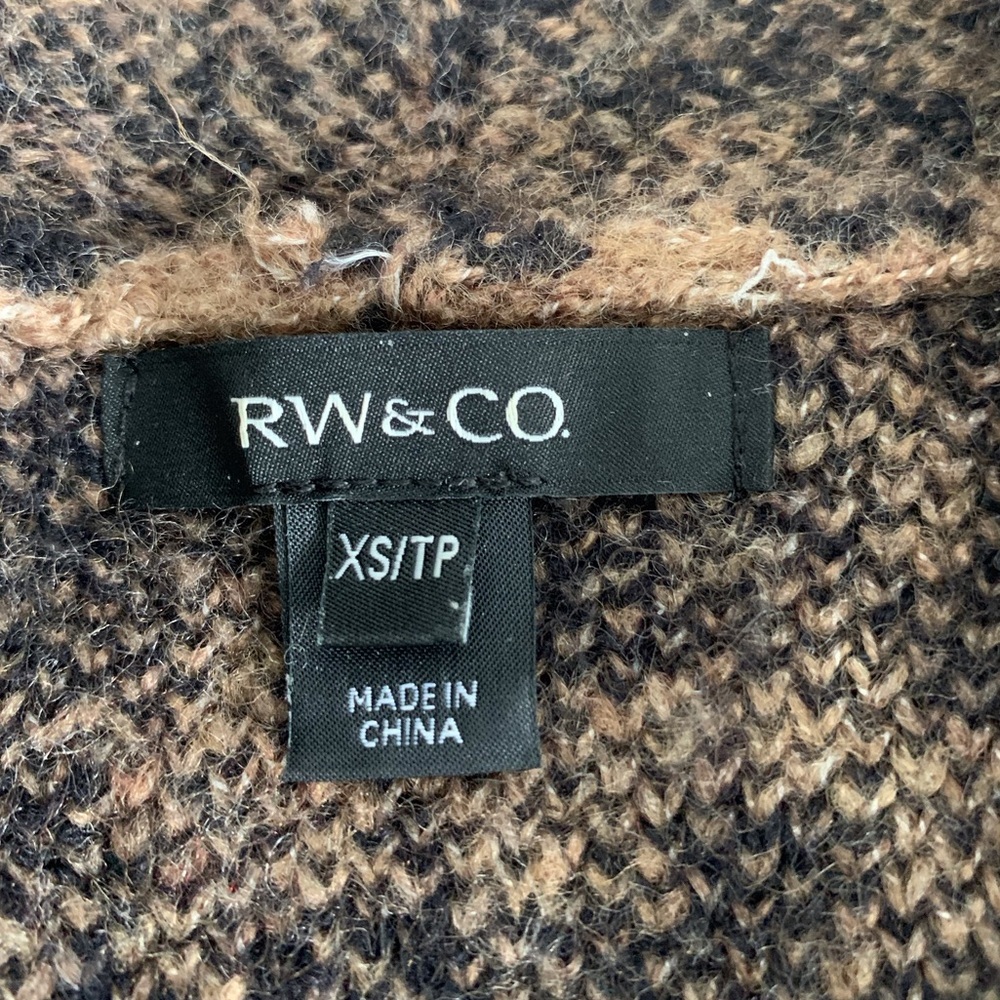 RW&CO SZ:XS/S Open Animal Print Cardigan with pockets - Picture 4 of 7